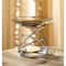 4" Modern Swirl Metal & Glass Candle Oil Warmer
